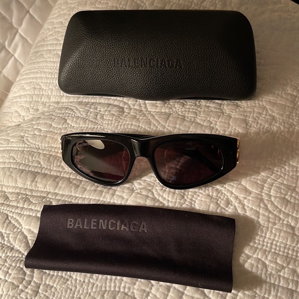 Balenciaga D Frame Dynasty Sunglasses Black Brand New 100% Authentic - Picture 12 of 16